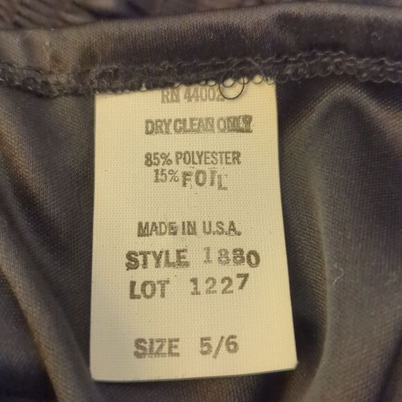 Vintage women's black and silver metallic pant jumpsuit size 5/6 - Picture 2 of 8